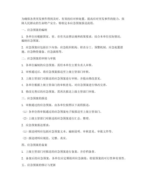 应急预案报送流程