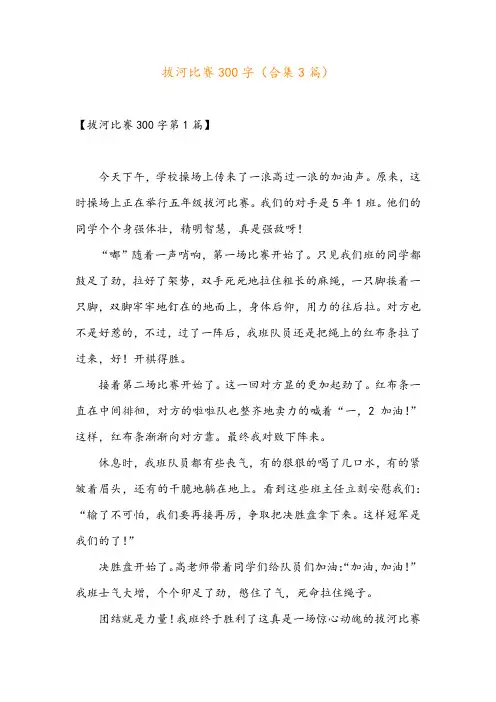 拔河比赛300字(合集3篇)