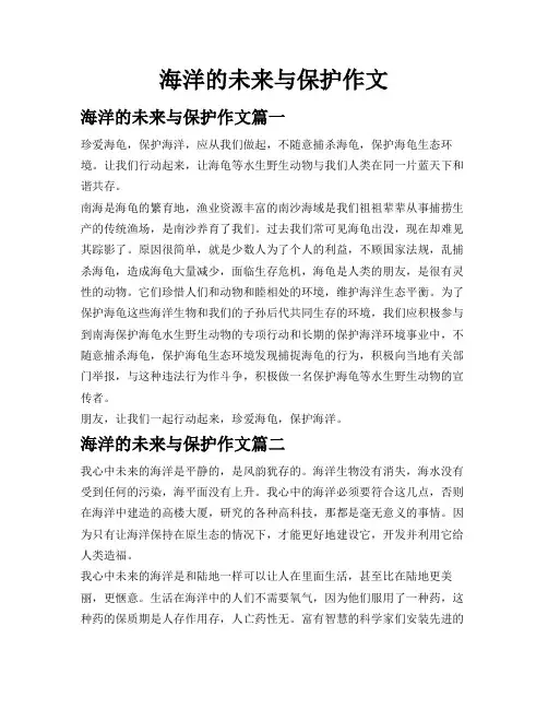 海洋的未来与保护作文