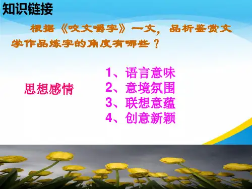 人教版高中语文必修5-9《说“木叶”》 课件          (共33张PPT)