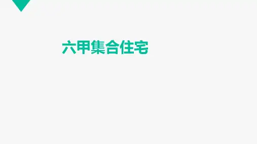 六甲集合住宅设计研究 ppt课件