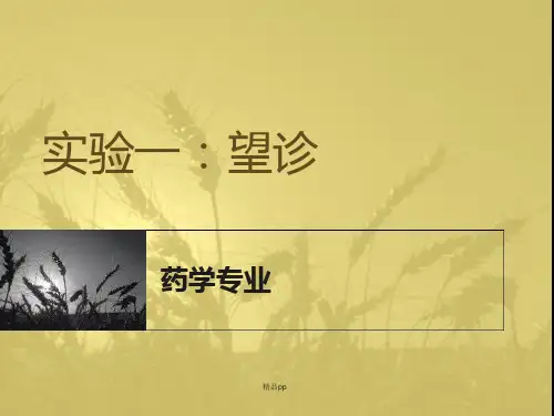 中医望诊实训课PPT课件