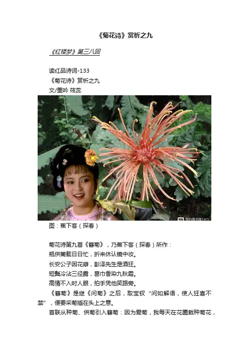 《菊花诗》赏析之九