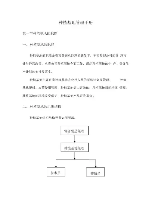 种植基地管理制度