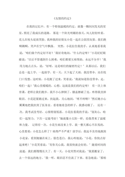 友情的约定作文