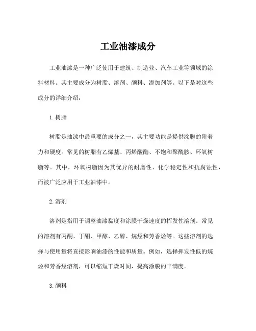 工业油漆成分
