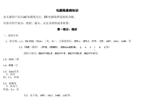VDE电源线基础知识