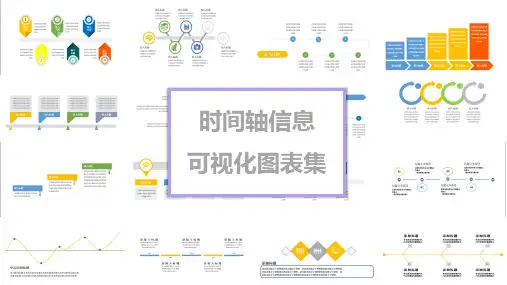 彩色简约时间轴流程图信息可视化图表ppt模板宣传PPT动态P