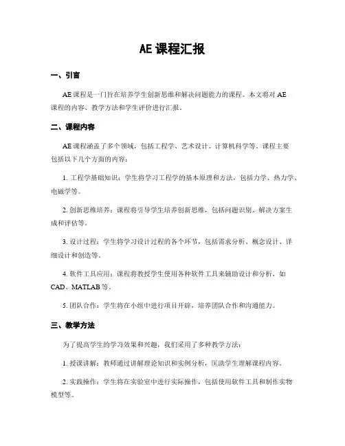 AE课程汇报