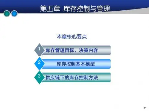 库存控制与管理培训课程(PPT52张)
