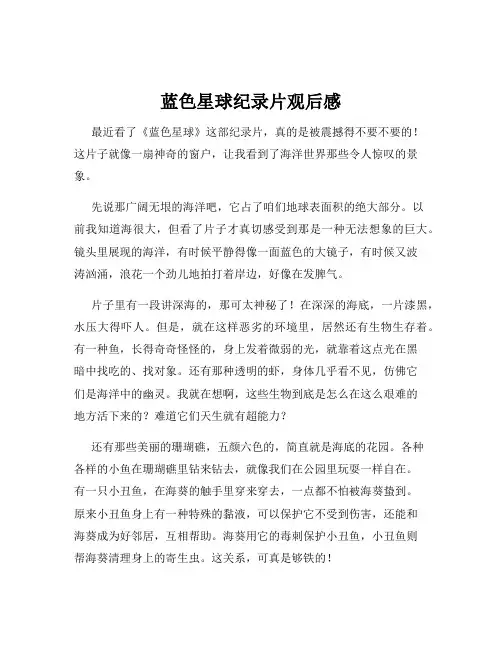 蓝色星球纪录片观后感