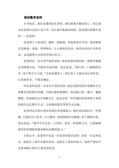 我的数学老师