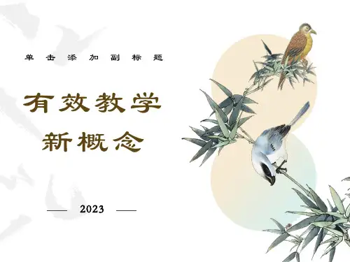 有效教学新概念