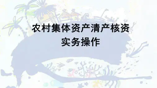 农村集体资产清产核资实务操作规程