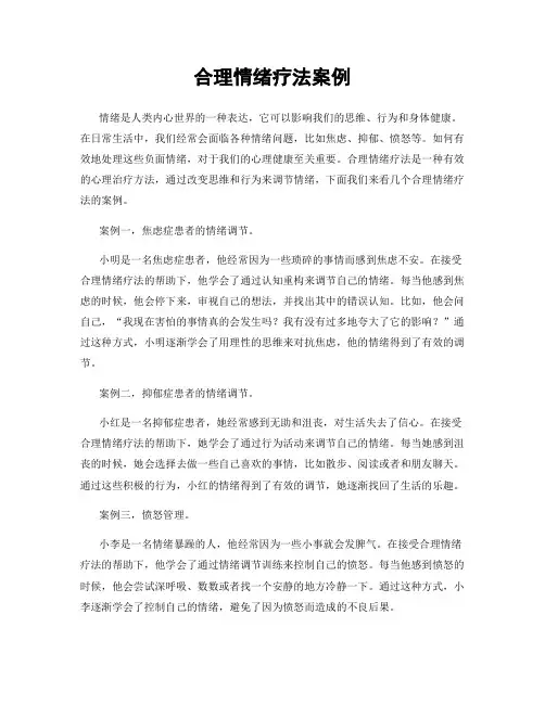合理情绪疗法案例