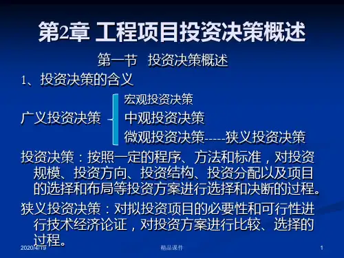 工程项目投资与融资PPT课件