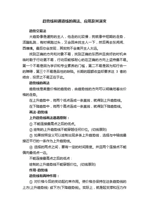 趋势线和通道线的画法、应用及其演变