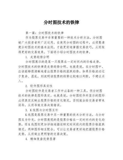 分时图技术的铁律