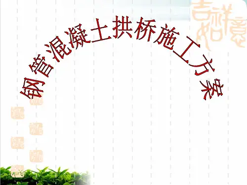 钢管混凝土拱桥施工方案