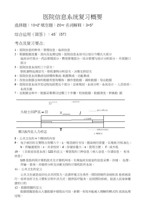 医院信息系统复习重点概要修改.doc