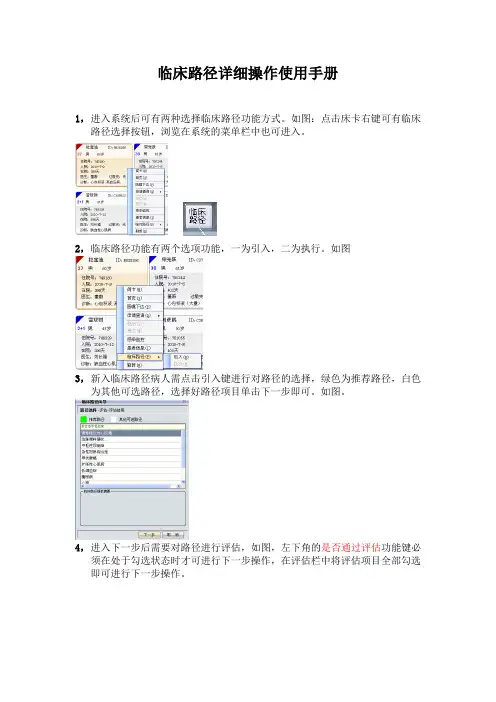 临床路径系统操作使用手册