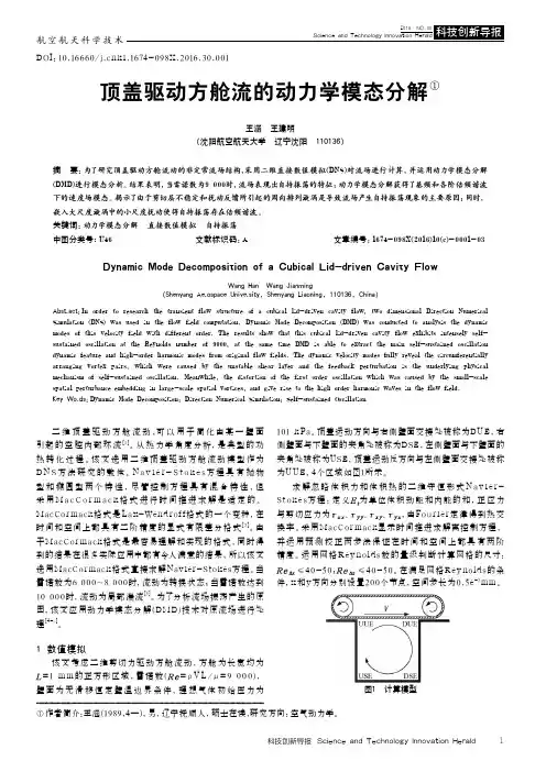 顶盖驱动方舱流的动力学模态分解