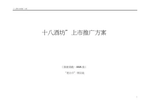 “十八酒坊”上市推广方案