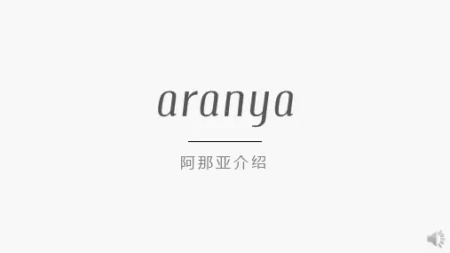 2_aranya 阿那亚介绍2018