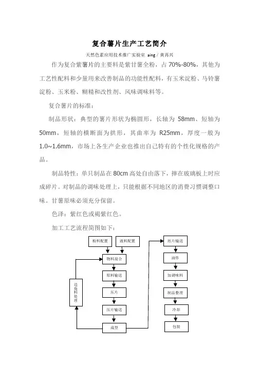 复合薯片的生产工艺简介