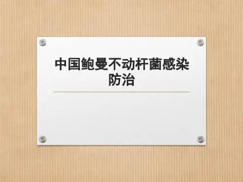19.中国鲍曼不动杆菌感染防治