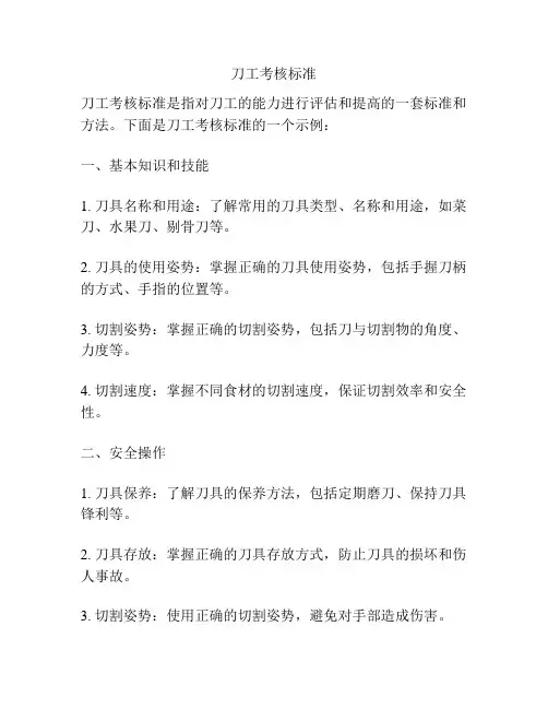 刀工考核标准