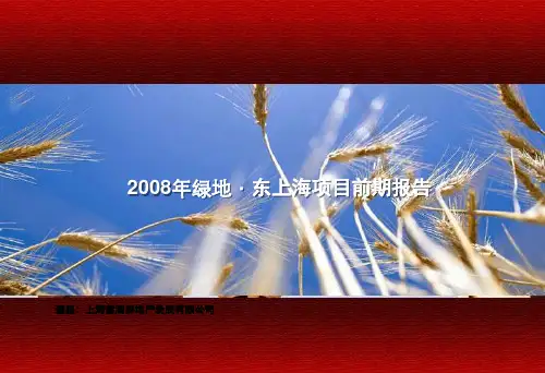绿地东上海项目市场研究报告