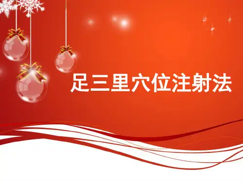 足三里穴位注射法PPT课件