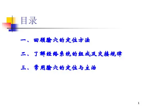 常用腧穴的定位及主治医学PPT课件
