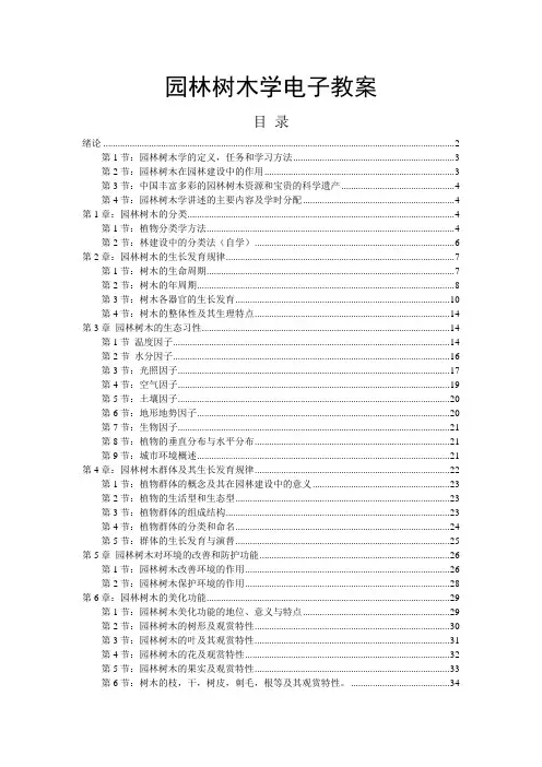 园林树木学电子教案