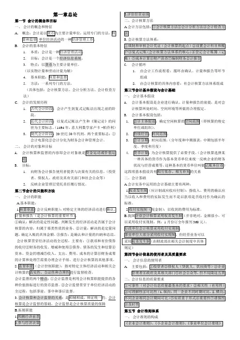 会计基础笔记2016