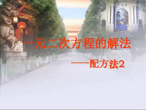 一元二次方程的解法PPT课件