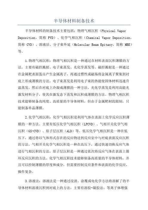 半导体材料制备技术