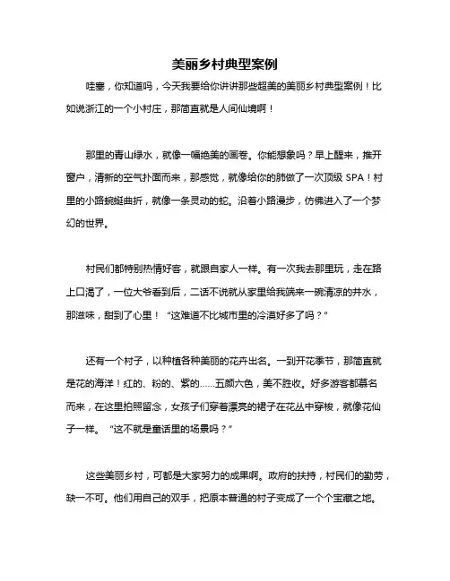 美丽乡村典型案例