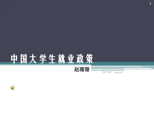 中国大学生就业政策PPT参考