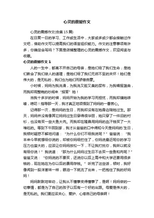 心灵的震撼作文
