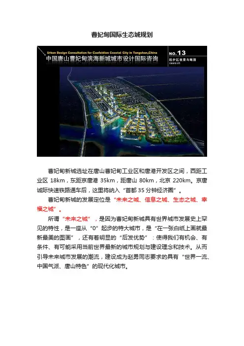 曹妃甸国际生态城规划