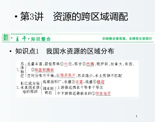 高三地理 一轮复习11.3资源的跨区域调配课件