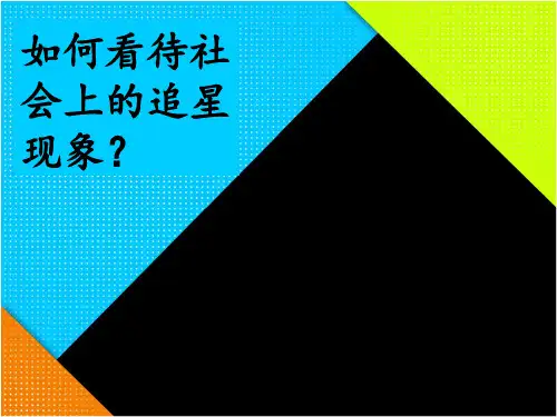 如何看待社会上的追星现象 ppt课件