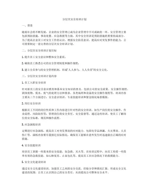 分层次安全培训计划