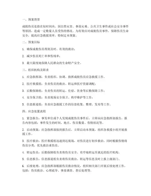 成批伤员_应急预案