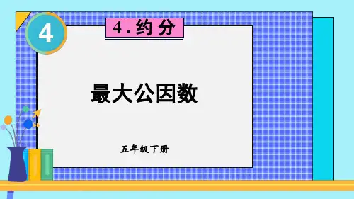 小学五年级数学教学课件《最大公因数》
