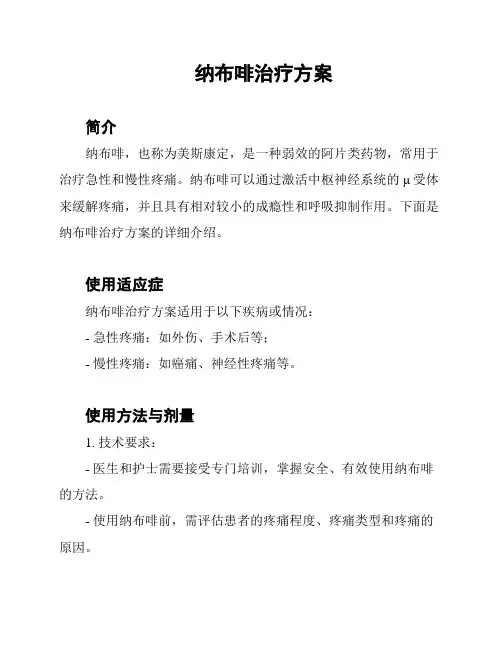 纳布啡治疗方案