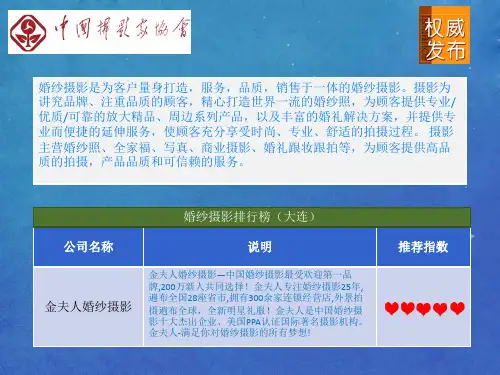 大连婚纱摄影哪家好
