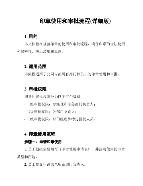 印章使用和审批流程(详细版)